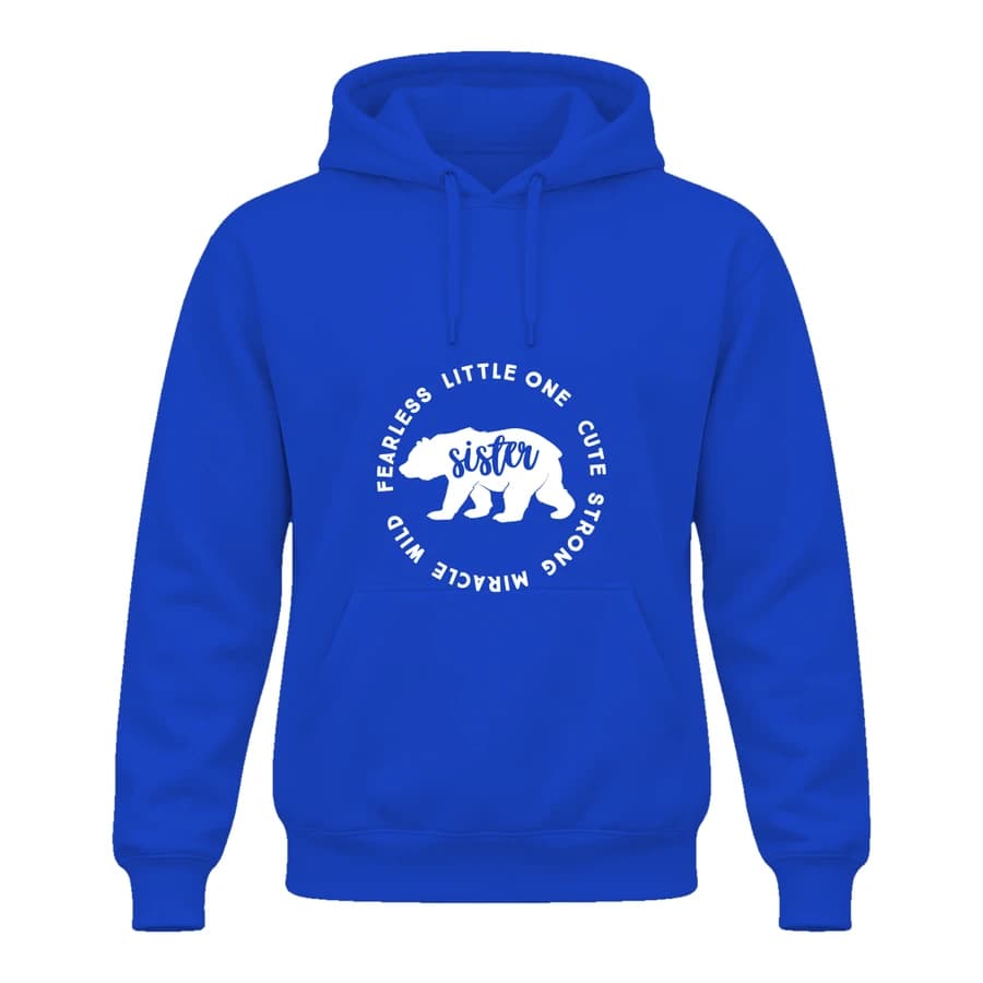 Hoodie — Sister bear — الأمام — أزرق