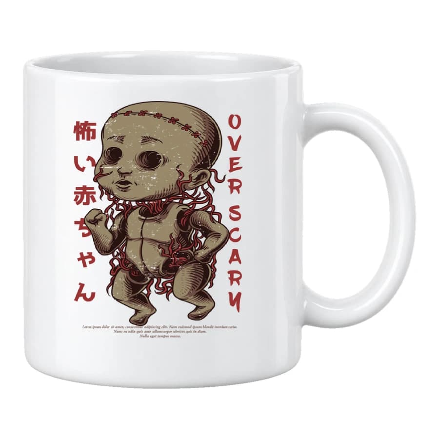 Mug — Over Scary — الأمام — أبيض